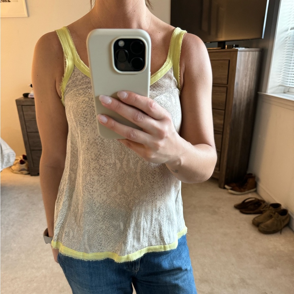 Rebecca Taylor Snakeskin Silk Tank Sz 4